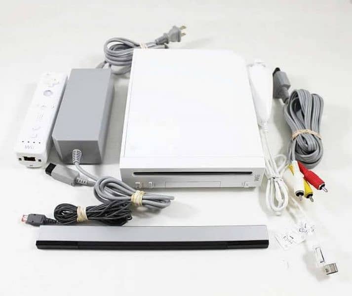 Nintendo Wii with all accessories jailbreak with 15 latest games 0