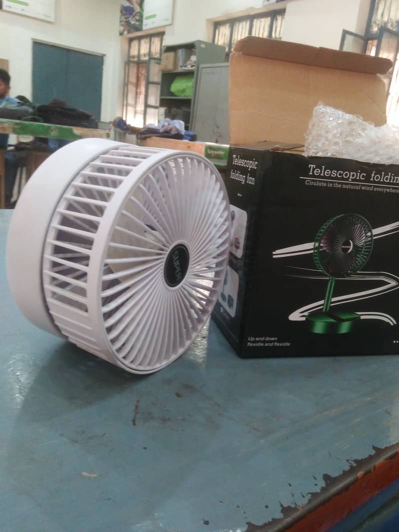 Telescopic folding fan, Recharge able fan 10/10 1