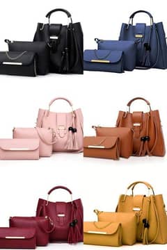 3 pcs women's leather bag Cash on delivery