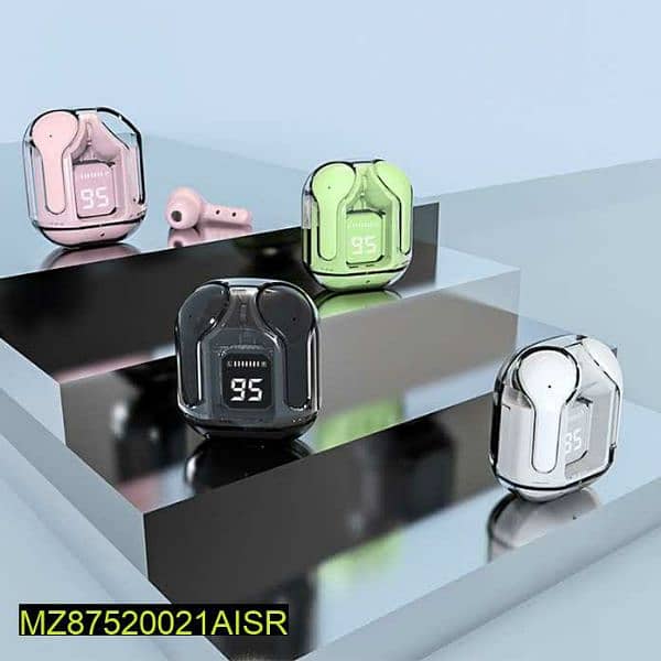 Transparent air 31 with digital display case earbuds 5