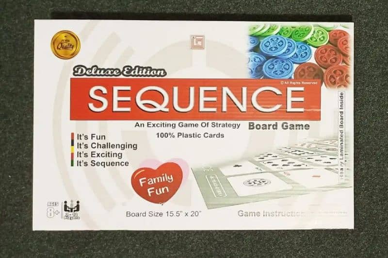 SEQUENCE BEST QUALITY BOARD GAME FOR 8+ AGES 5