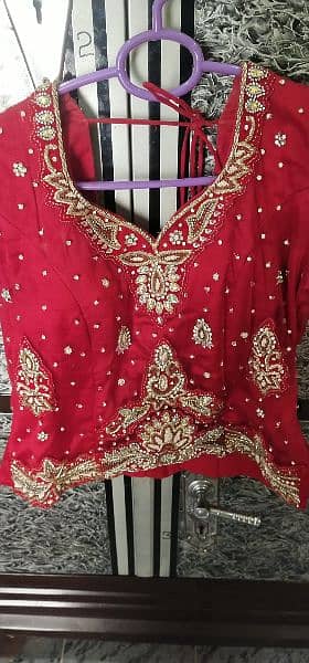 Indian style red lehnga full 9