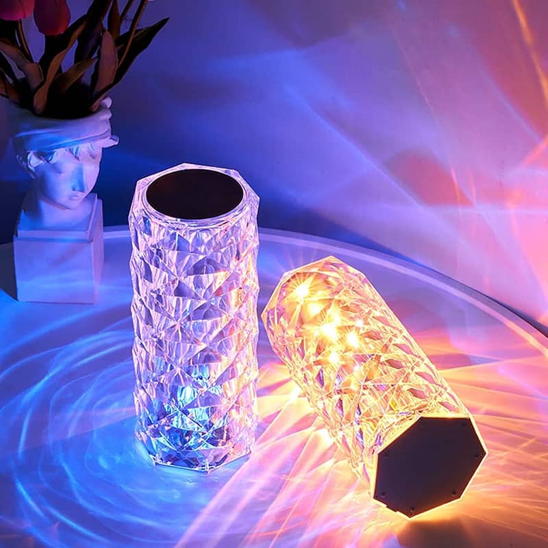 Crystal Lamp Rose Light Diamond Lamp 16 Colors Changing Remote Control 4