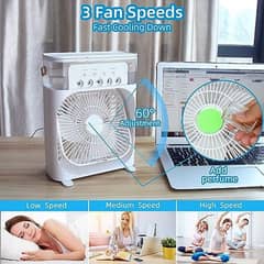 | 3 In 1 Air Humidifier Cooling Usb Fan | Rechargeable Fan For Room |