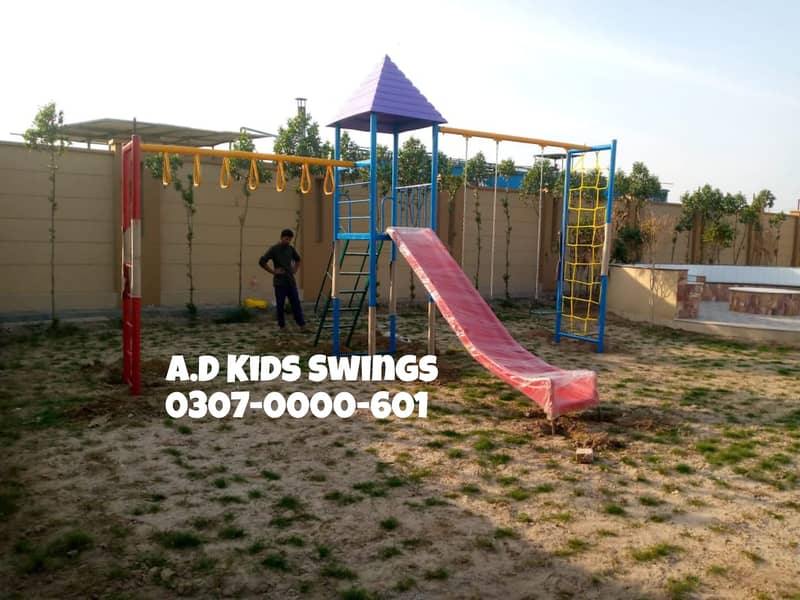 Swings |Slides|Tree House|Wooden Play House| Seesaw|Kids Bench etc 9