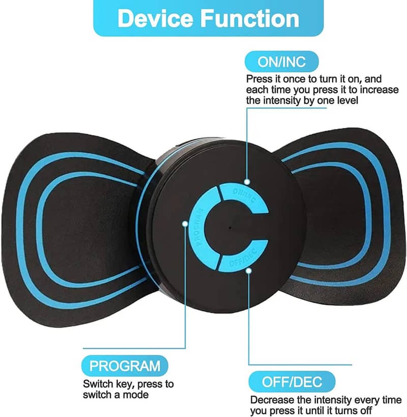 Neck Massage Patch Mini Portable Intelligent Pulse Cervical Massage Pa 2