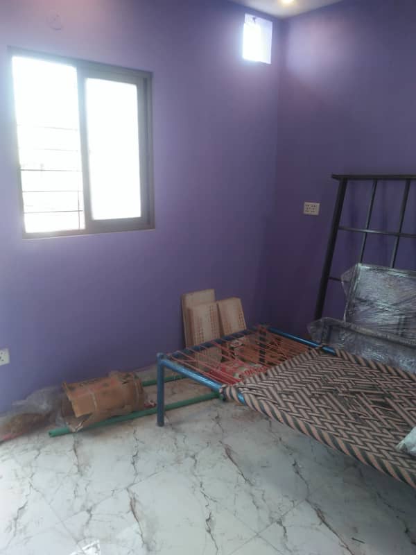 Dable story flat for sell 1 bad first floor and one second floor tile flooring woodwork 4