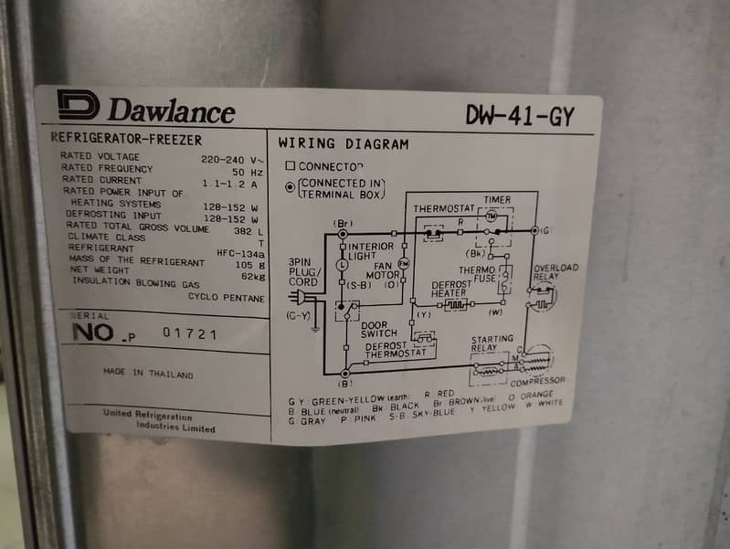 Dawlance refrigerator DW-41-GY, No frost 4