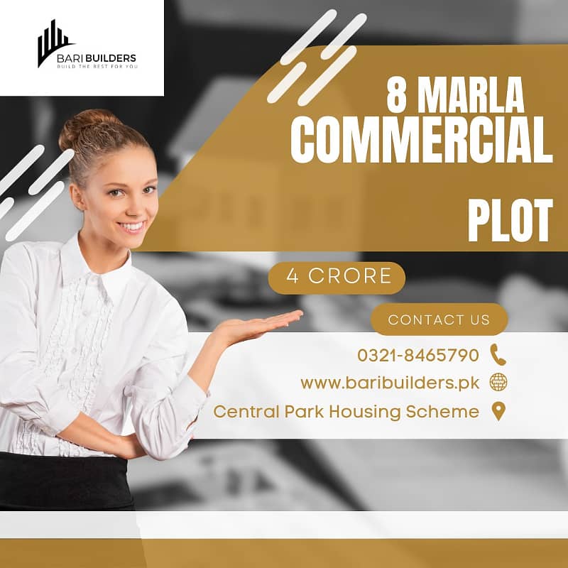 8 Marla Commercial Plot In B Block Food Street Central Park 0