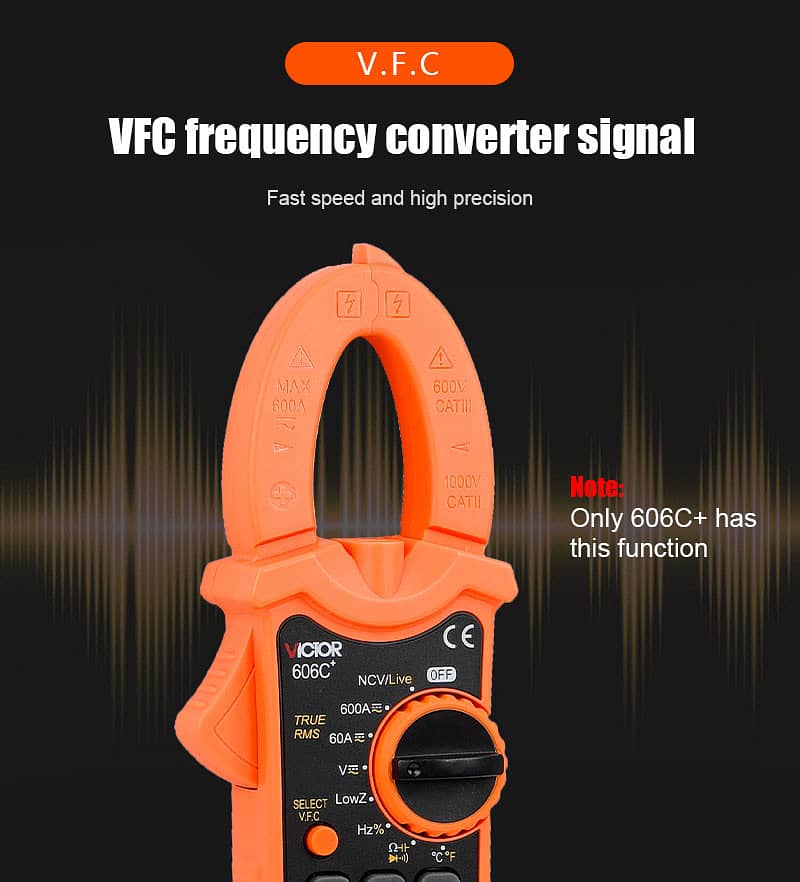 Victor 606+TRUE RMS DC/AC  Digital Clamp Meter 1