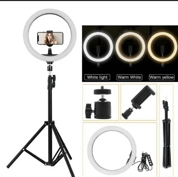 26CM Selfie LED Ring Light 7 Feet Tripod
Stand & Mobile Phone 3