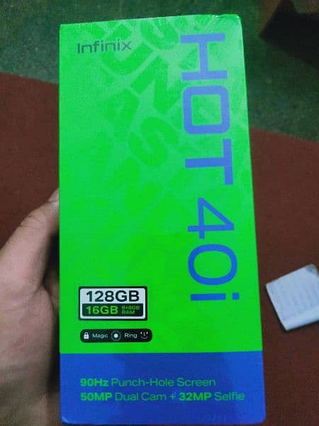 Infinix hot 40i 8/128 box packed price fixed 0