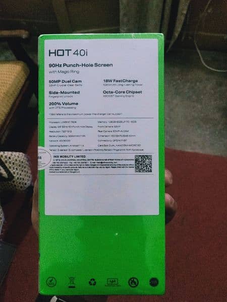 Infinix hot 40i 8/128 box packed price fixed 4