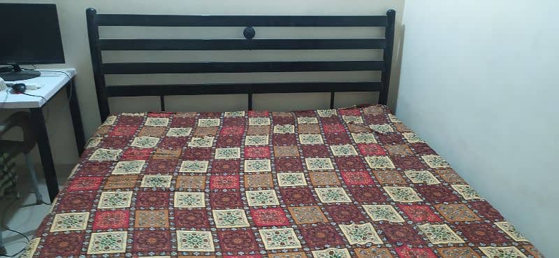 King Size Iron Bed with Mattress 2