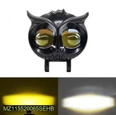 Owl shape fog yellow and white headlight
