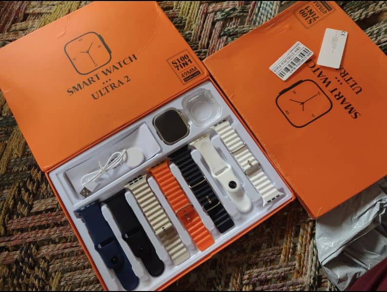 7 in 1 Ultra S100 Smart watch 7 straps ka sath 1