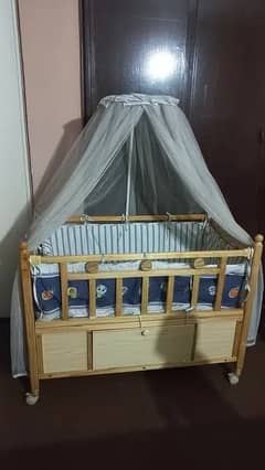 Baby crib bed and jhoola