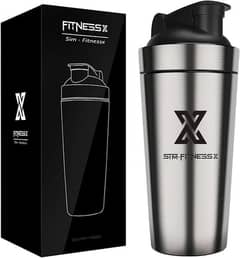 X SIM FITNESSX Sports Fitness Stainless Steel Protein Shaker Protein