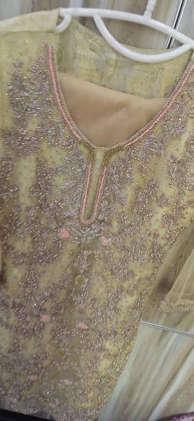 Embroidered bridal Sharaara with 2Dupatta 2