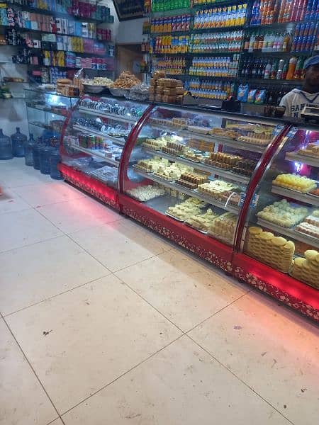 bakery display counter for sale / Sweet counter/ cake chillar 8