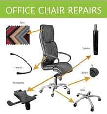 office chair repair and office chair parts service available