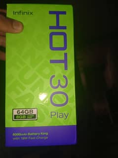 Infinix hot 30 play 4 /64 with box 10/10