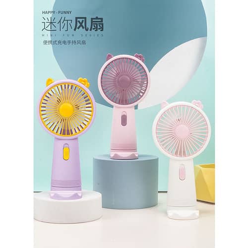 Rechargeable Folding Stand Fan White Neck Fan Table Top Fan 14