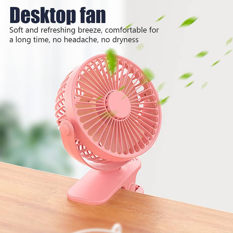 Rechargeable Folding Stand Fan White Neck Fan Table Top Fan 16