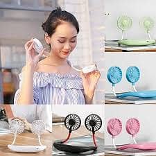 Rechargeable Folding Stand Fan White Neck Fan Table Top Fan 18