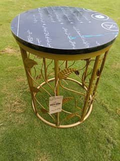 Floral design steel table