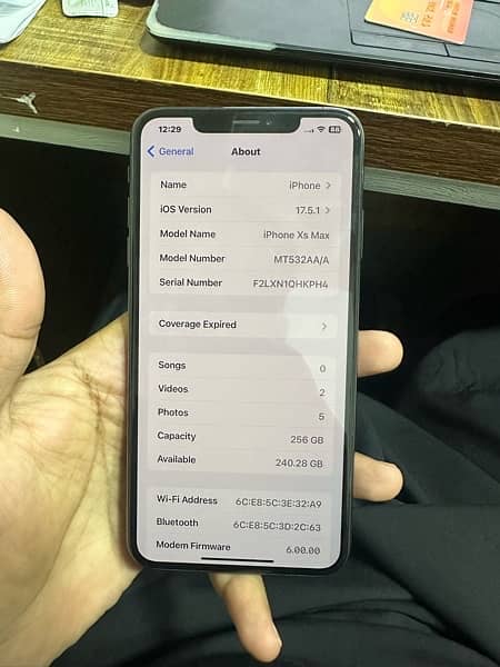 apple I phone x s Max 256 black grey 8