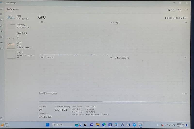 Surface Pro 7 i3 10 gen 1.20 GHz 3