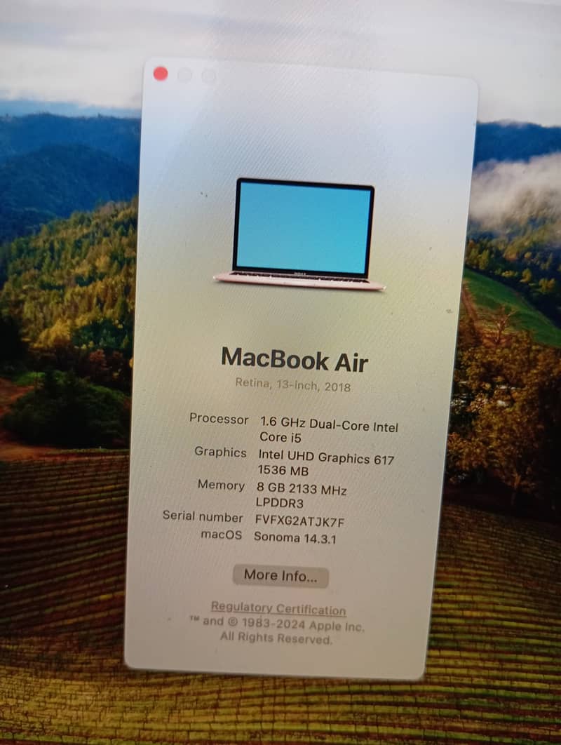 Macbook Air Core i5 2018 128GB 6