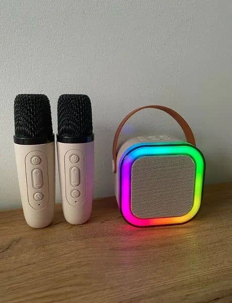 K12 Karaoke Wireless Speaker with 2 Mic 0