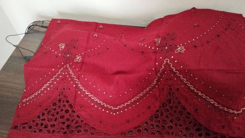 luxury unstitched embroidered karandi 3pc with wool shawl 3