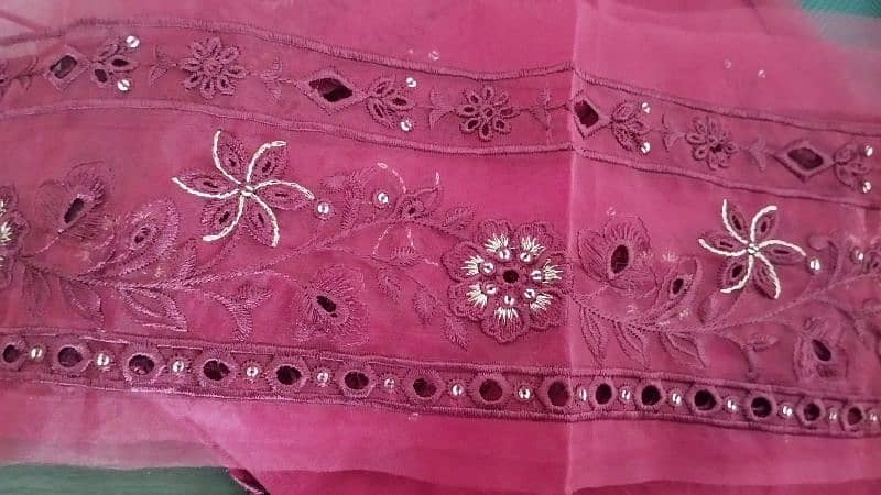 luxury unstitched embroidered karandi 3pc with wool shawl 5