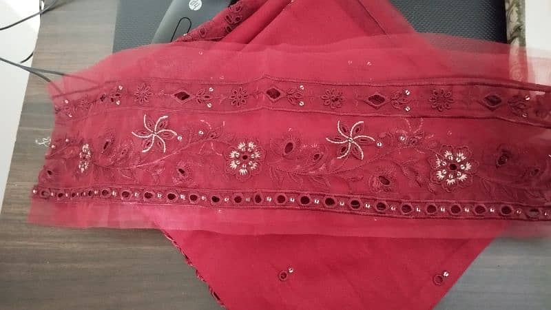 luxury unstitched embroidered karandi 3pc with wool shawl 6