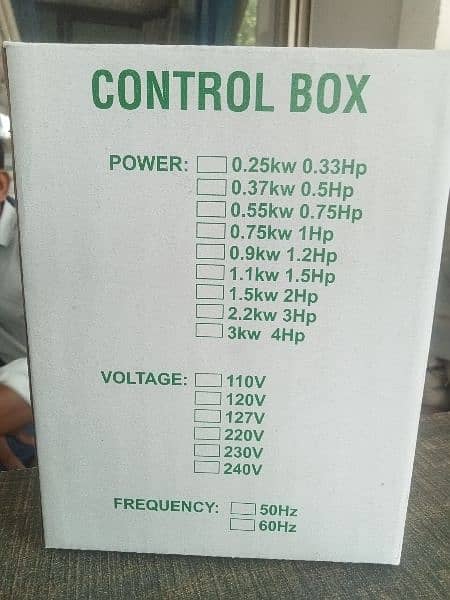 Control Box 0.75 kw 1 hp 5