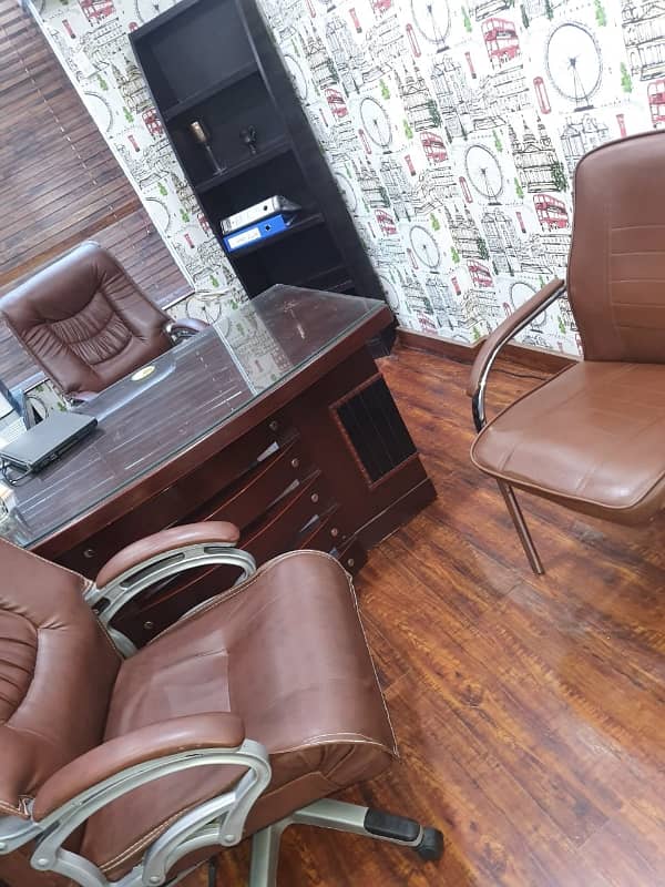 NEAR 26 STREET VIP LAVISH FURNISHED OFFICE FOR RENT 2 EXCITEVE CHAMBER 6 PERSON WORK STATION WITH AC LCD RENT ALMOST FINAL NOTE 1 MONTH COMMISSION RENT SERVICE CHARGES MUST 8