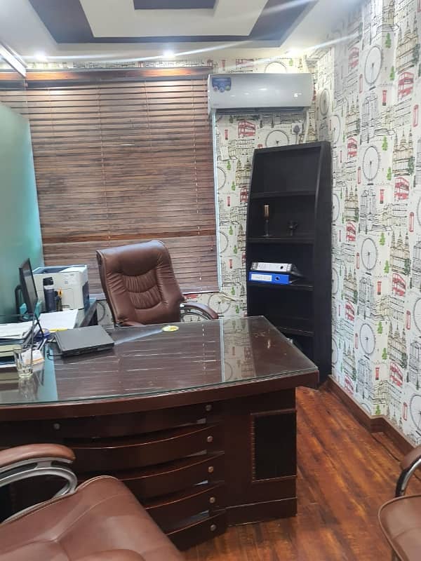 NEAR 26 STREET VIP LAVISH FURNISHED OFFICE FOR RENT 2 EXCITEVE CHAMBER 6 PERSON WORK STATION WITH AC LCD RENT ALMOST FINAL NOTE 1 MONTH COMMISSION RENT SERVICE CHARGES MUST 3