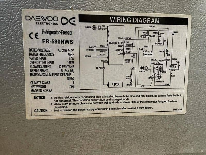 Imported Fridge DAEWOO 4