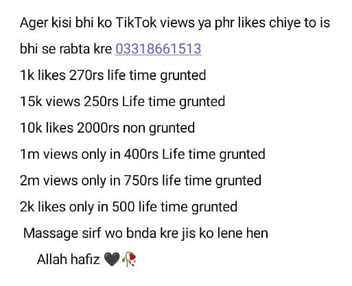 TikTok likes & views 0