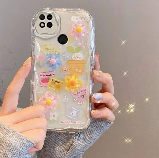 Mbl cover for redmi 10C with hand strap 3D cute cartoon pattern 0