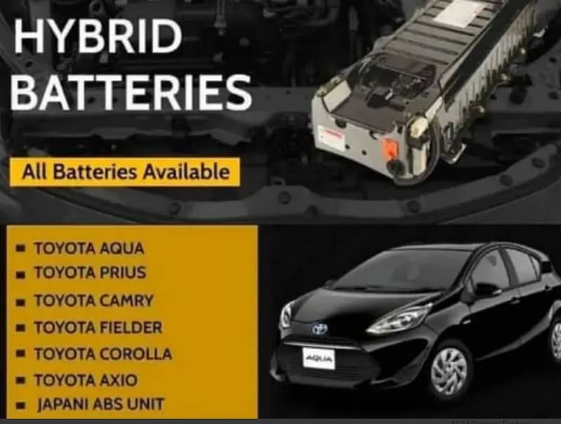 Hybrid batteries, ABS, Aqua, Prius, Axio, hybrid battery,yaris,vezel 1