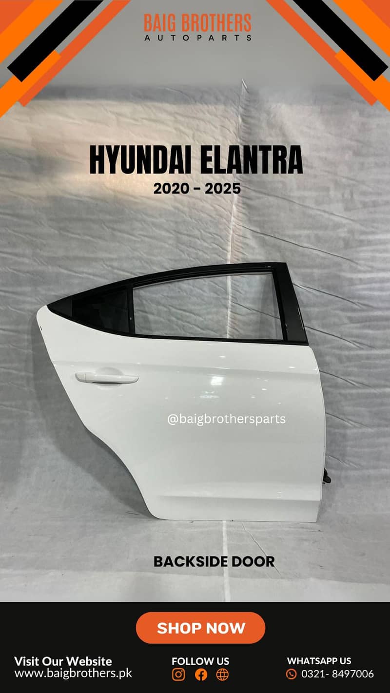 Hyundai Elantra Tucson HRV Kia Stonic MG Headlight Bonnet Door Lite AC 18