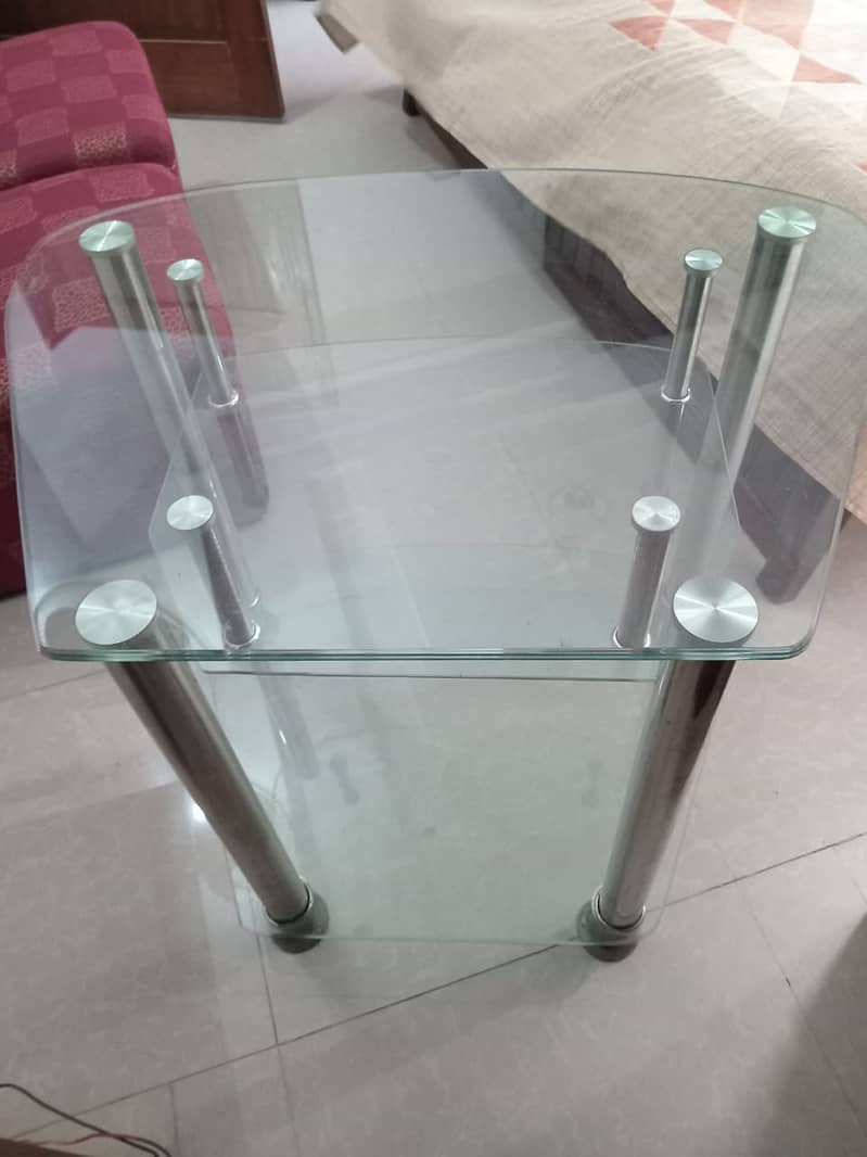 Imported Tempered Class Table Trolley 2