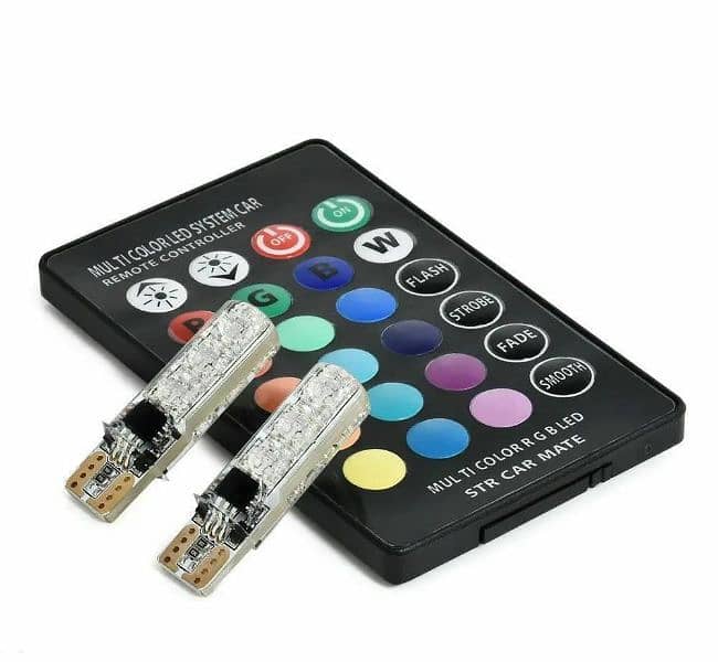 SMDs LED car parking light bulbs pair remote control 1