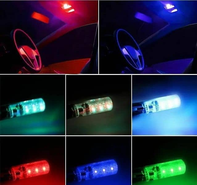 SMDs LED car parking light bulbs pair remote control 6