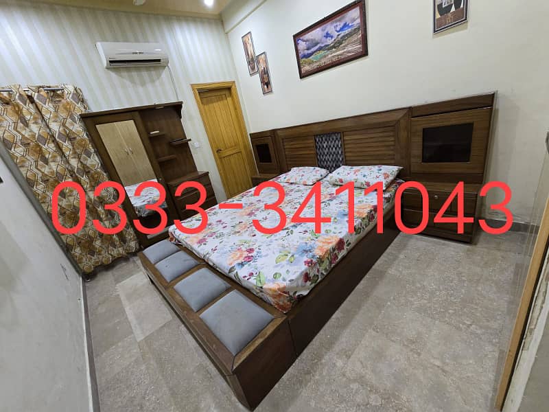 furnished one bed +tv lounger apartment for per day in bahria town phase 1 rawalpindi 0