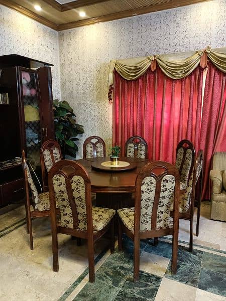 Wooden Dining Table with 8 Chairs 1
